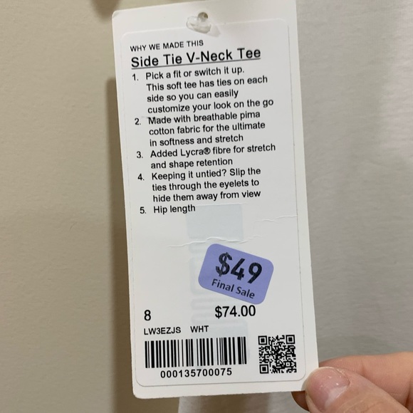 Lululemon 🍋 side v neck tee. - Picture 5 of 6